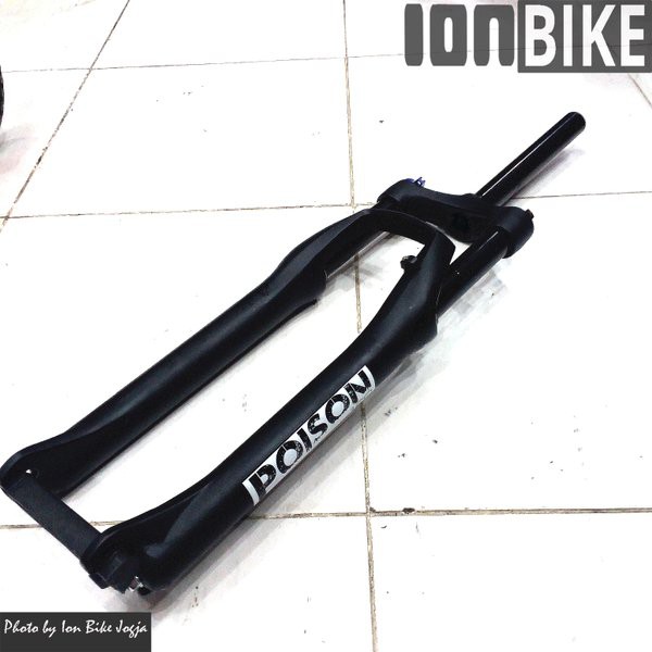 FORK POISON Ukuran 27.5 TRAVEL 120 BLACK STANCHION Lock - Fork Sepeda Mtb Oversize Ion Bike Jogja