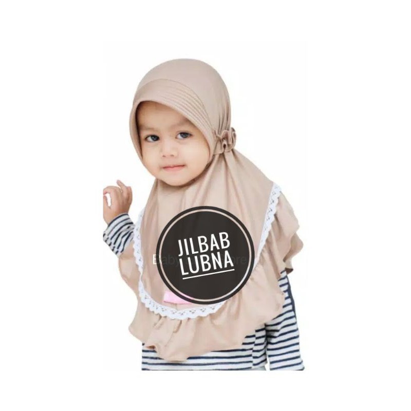 JILBAB ANAK KERUDUNG LUBNA USIA 0-3 TAHUN BAHAN JERSEY BALON ADEM TIDAK GERAH