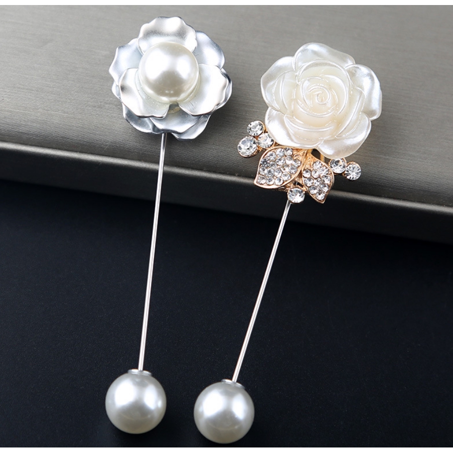 OSM - F511 Korea Bros Bunga / Brooch Mutiara / Bros Pin Untuk Sweater Cardigan Blazer Jilbab-4