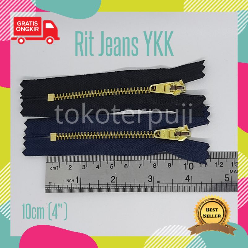 [TERLARIS] Resleting Jeans YKK premium Ret Celana Jeans 10 cm 12,5cm 15cm Hitam Navy