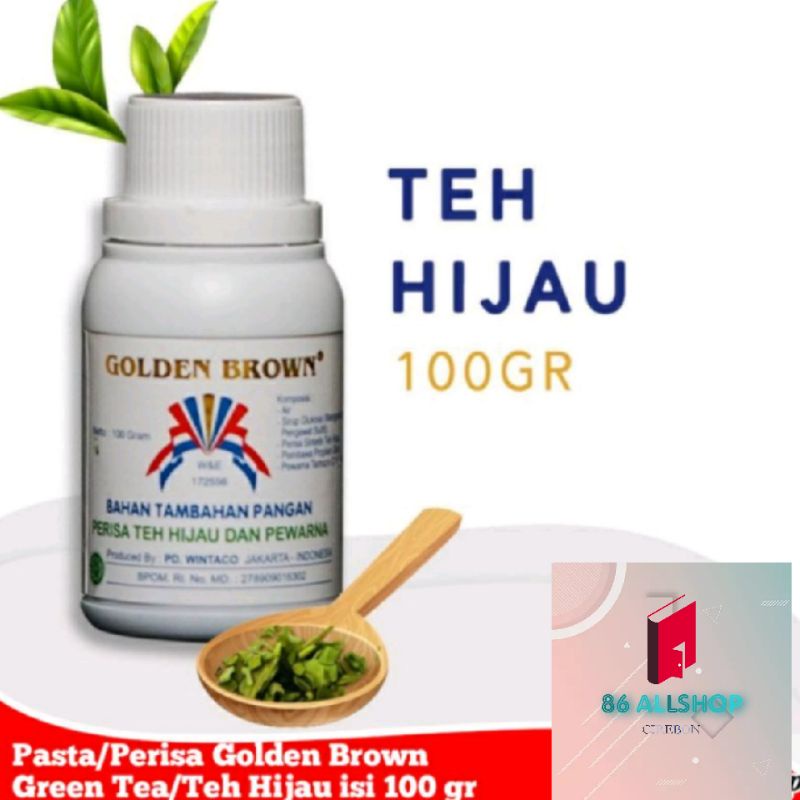 

Pasta/Perisa Green Tea (teh hijau) Golden Brown isi 100 gr