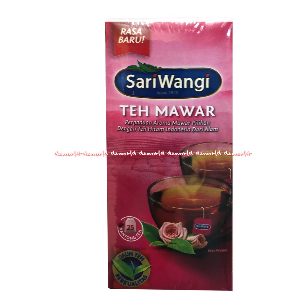 Sariwangi Teh Melati 25Pcs Teh Hitam Sari Wangi Teh Melati Teh Mawar Black Tea