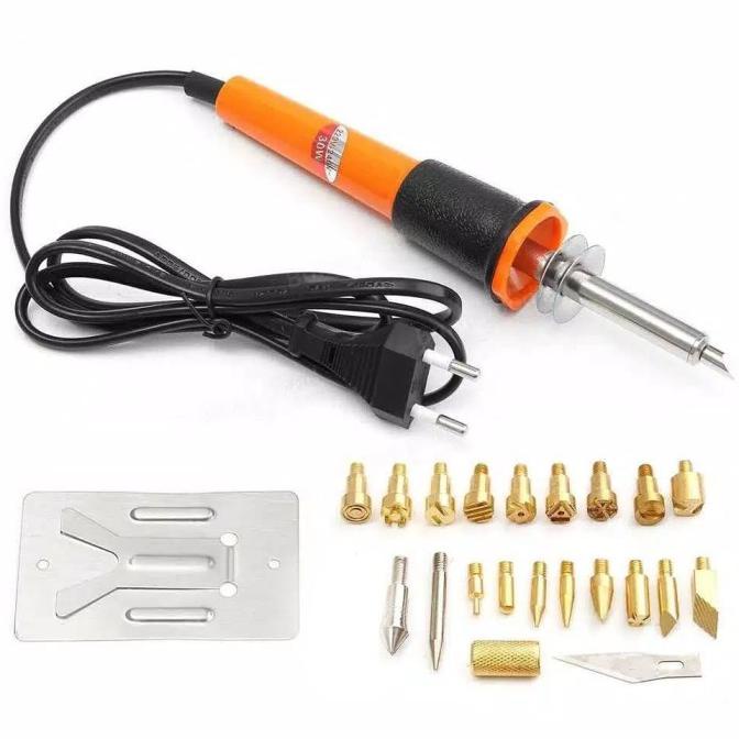 

Solder Lukis Bakar Wood Carving Burning Pen Pyrography 24Pc 30W -Pn05