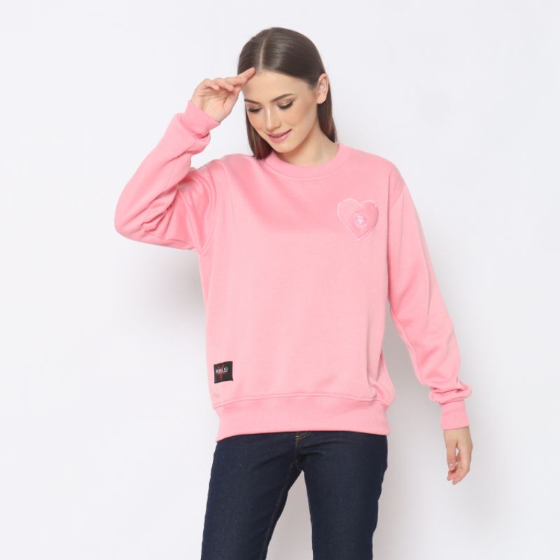 REBEL ID ORIGINAL Sweater Wanita Flecee Crewneck