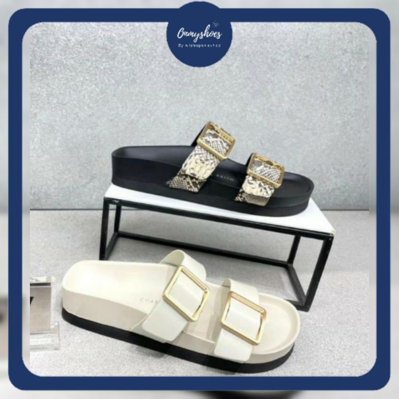 CKS Double Buckle Strap Slide Sandal 6TUm