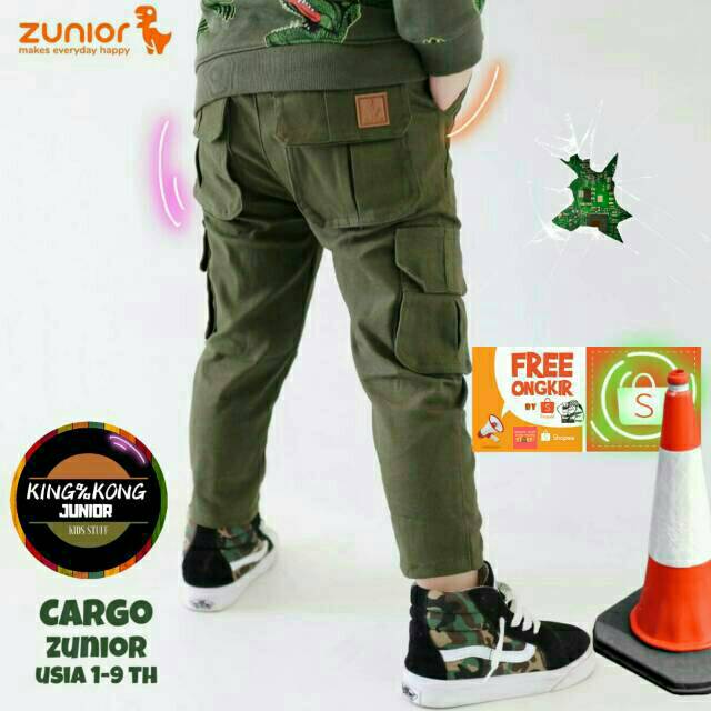 Celana Cargo Anak Laki Laki Premium Zunior 1-9 Tahun