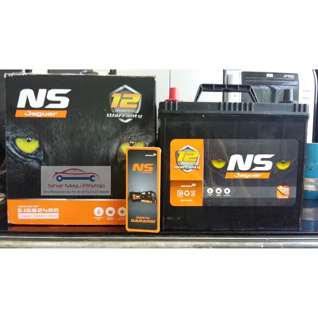 Aki Mobil / Aki Kering GARANSI 1 TAHUN Bebas Perawatan NS JAGUAR NS60 Original