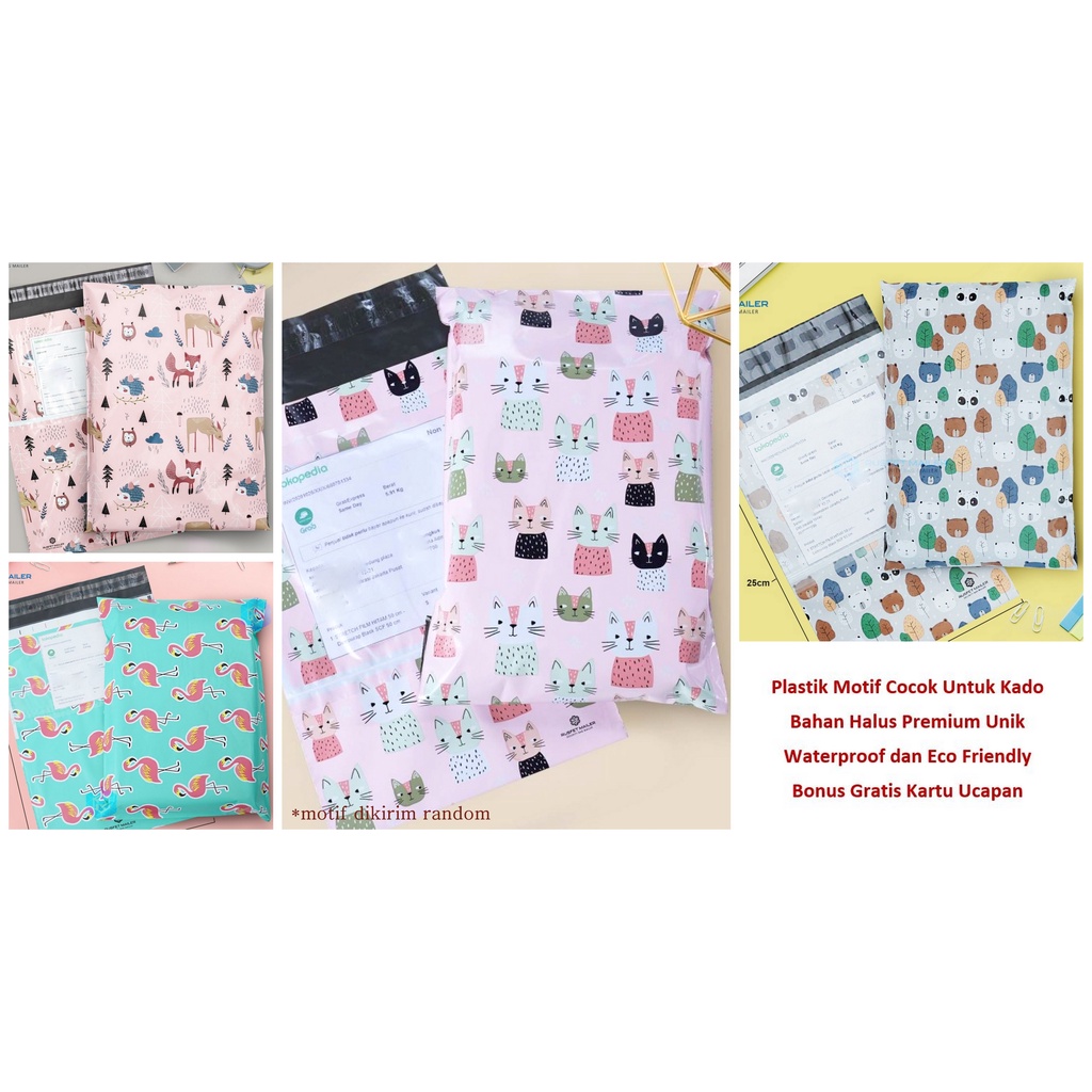 

Plastik Bungkus Kado Motif Unik / Cocok Untuk Hadiah , Anti Air , Bahan Premium Gratis Kartu Ucapan