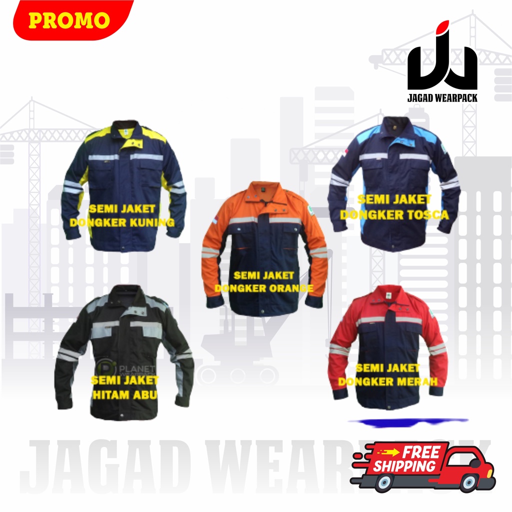 Wearpack Safety Atasan SEMIJAKET (Kemeja Safety/Baju K3/Baju Kerja Lapangan/Seragam/proyek)