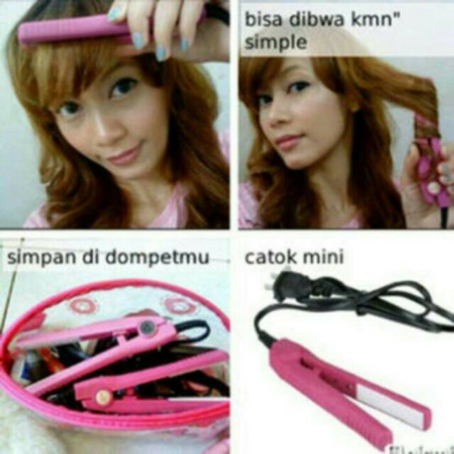 Catok mini Haidi - Catok SUPER PORTABLE NANO HAIR - CATOK ION - CATOK CURLY - BLOW RAMBUT