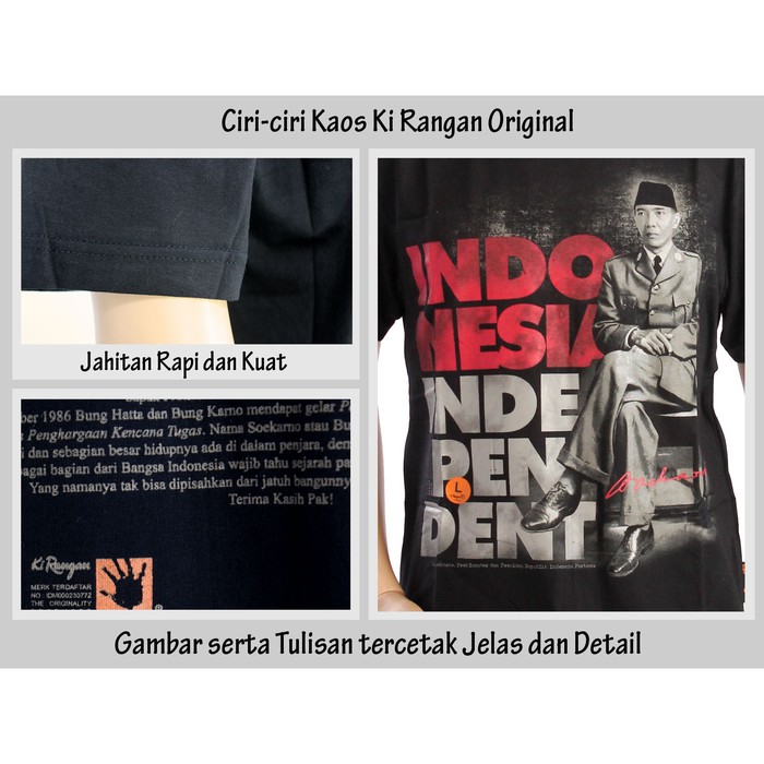 Kaos Kirangan SOEKARNO Independent KAOS BUNG KARNO KAOS MOTIF BUNG KARNO MURAH