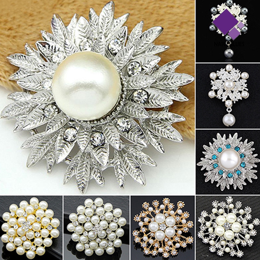 Pin Bros Mutiara Imitasi Bahan Alloy Untuk Wanita