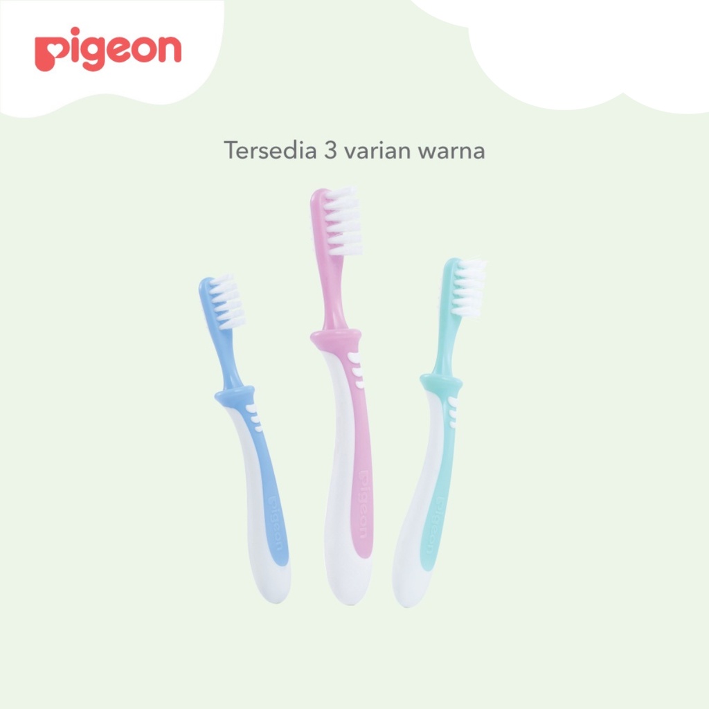 Pigeon Baby Training Toothbrush Lesson 3 Blue Sikat Gigi Bayi Tahap 3 Biru