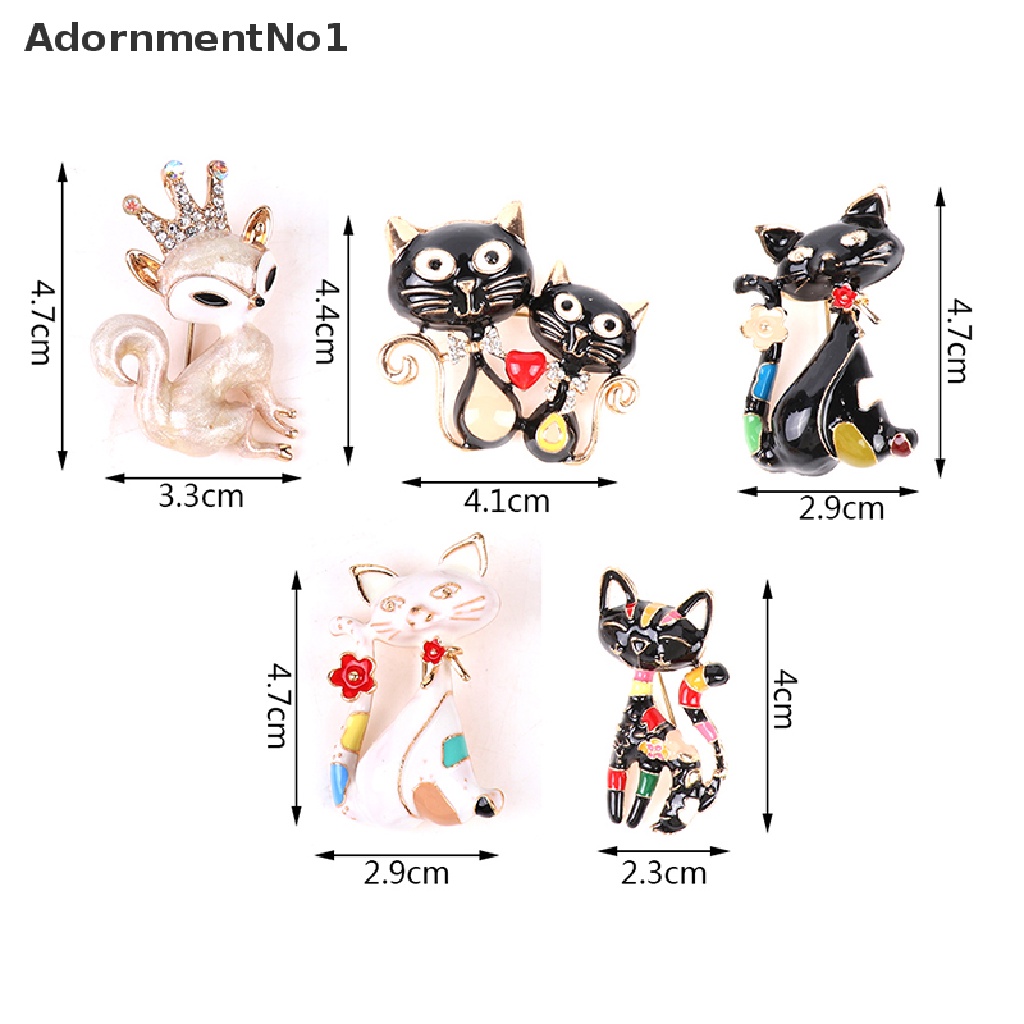 (AdornmentNo1) Bros / Pin Enamel Bentuk Kucing Kartun Lucu Untuk Pria / Wanita