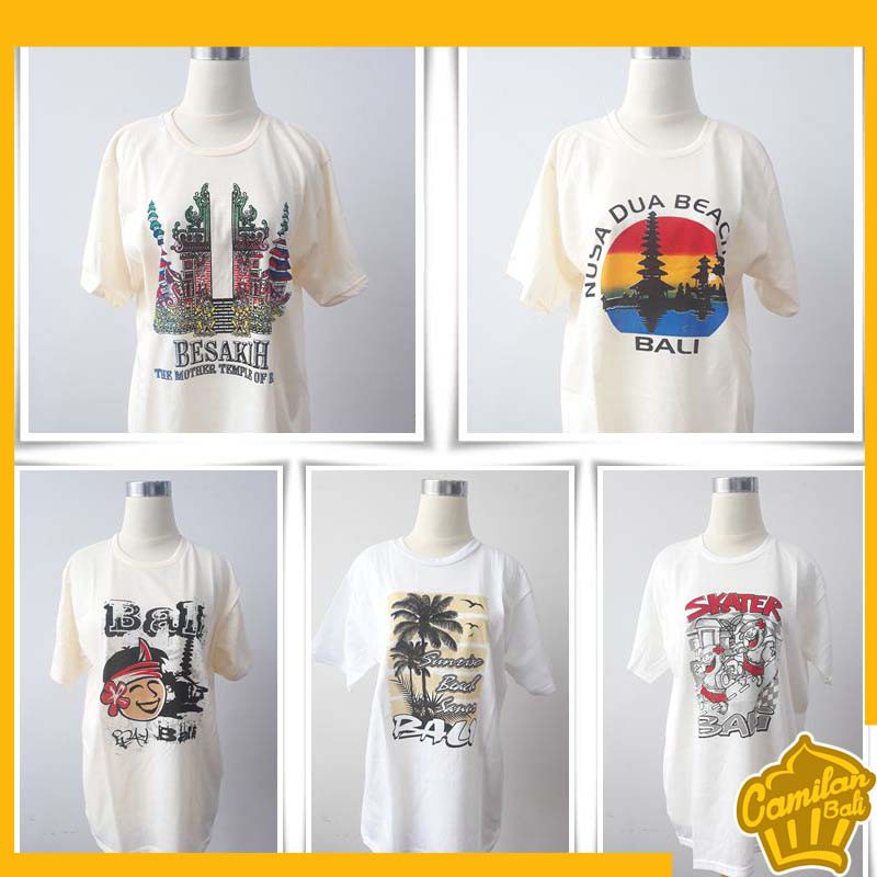 Bali (Biasa) Baju Cotton  baju atasan kaos katun tshirt Baju Khas Bali Baju Khas Bali T-Shirt Bali