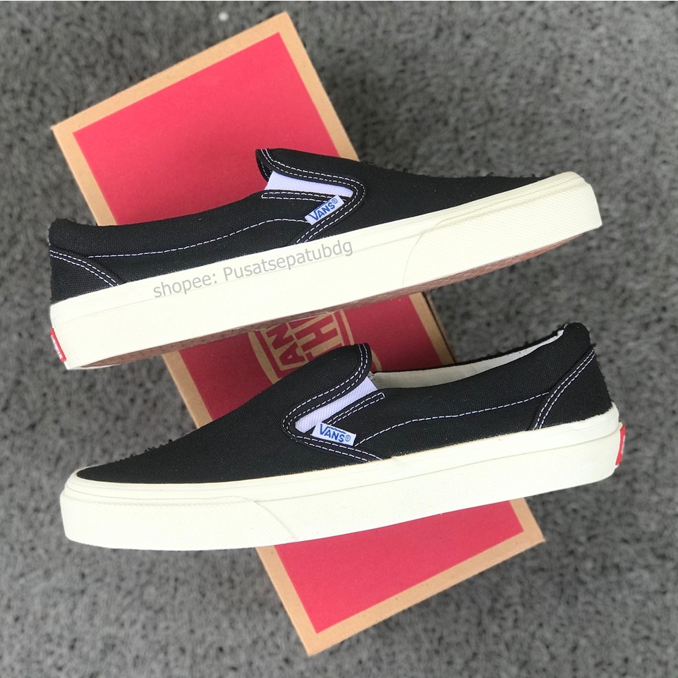 VANS SLIP ON OG BLACK WHITE DT