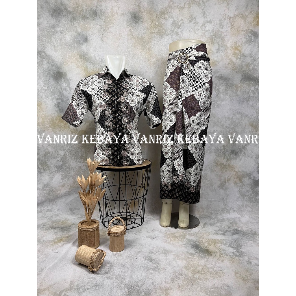 Vanriz Kebaya-Batik Couple Lengan Pendek Couple Rok Lilit