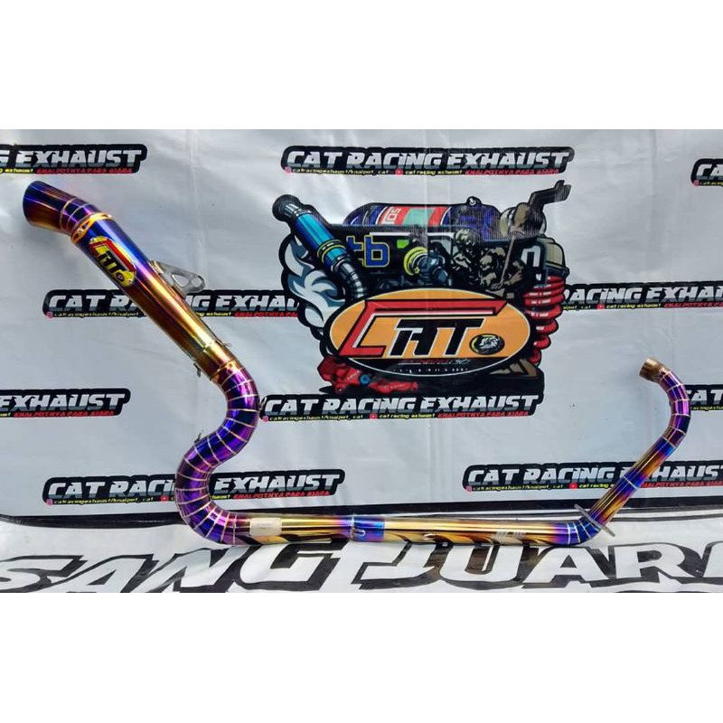 KNALPOT CAT RACING EXHAUST KNALPOT KANAN KOBRA NONSTEP PNP VIXION,SATRIA FU,CB 150 R OLD DLL