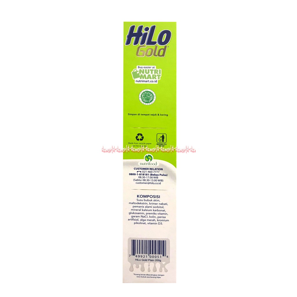 Hilo Gold Original 200gr Susu Bubuk Formula Susu Kalsium Tulang Hailo Untuk Lansia