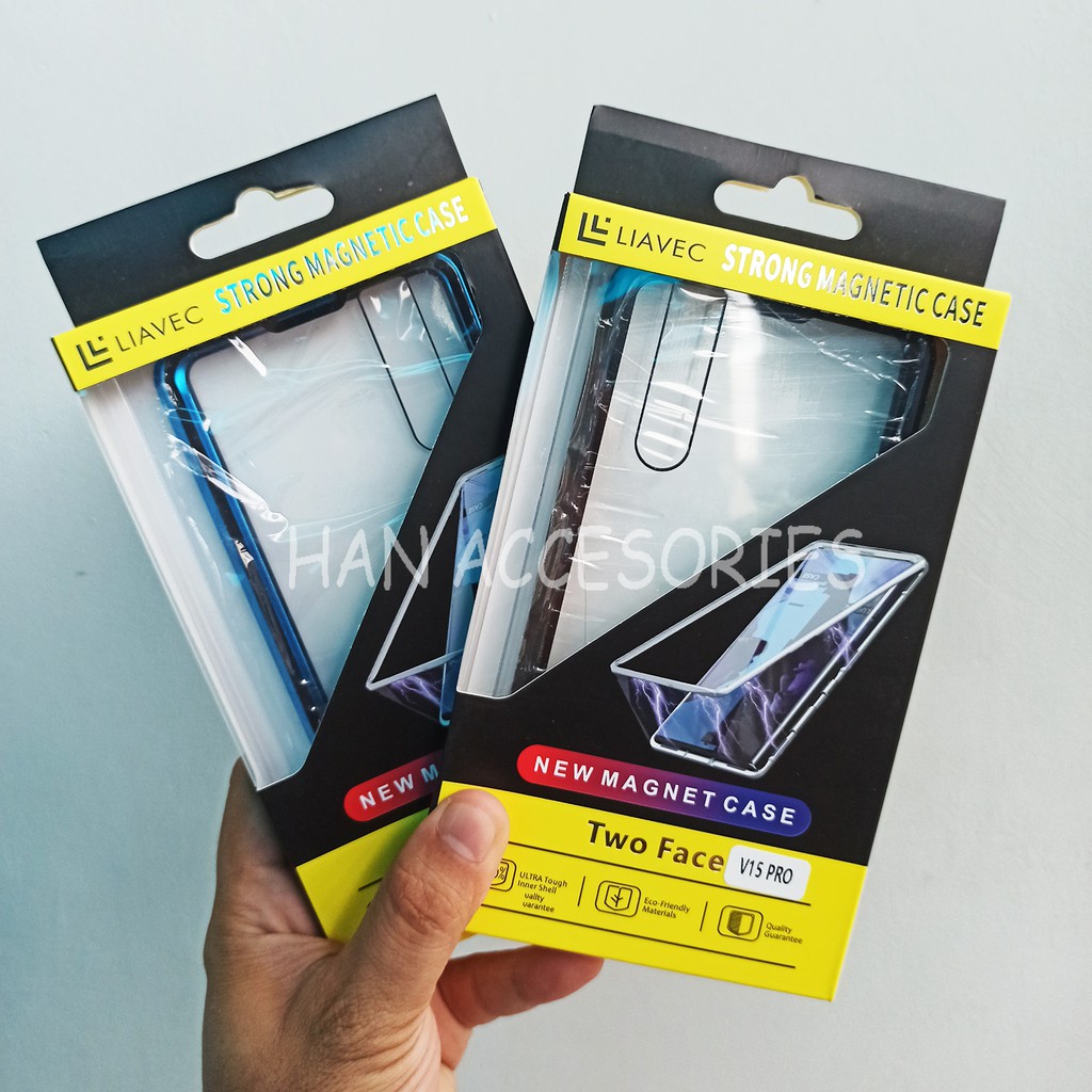 VIVO V15 PRO Case Magnetic 360 FULL GLASS Depan dan Belakang - Full Protection