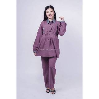 Baju Hamil & Menyusui Setelan Hamil Kerja Muslim Casual ...