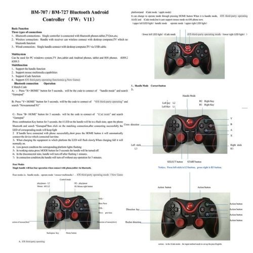 Joystik Game Pad X3 V8 S3 T3 VA-013 Wireless Controller HP TV 114121