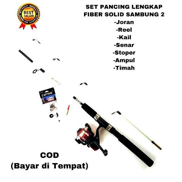 Jual Set Pancing Komplit Joran Transparan Sambung 2 Dengan Reel 200 6bb