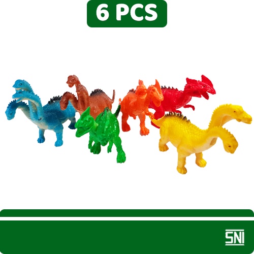 Mainan Hewan Karet/ Happy Animal World 6Pcs/ Mini Figure 602