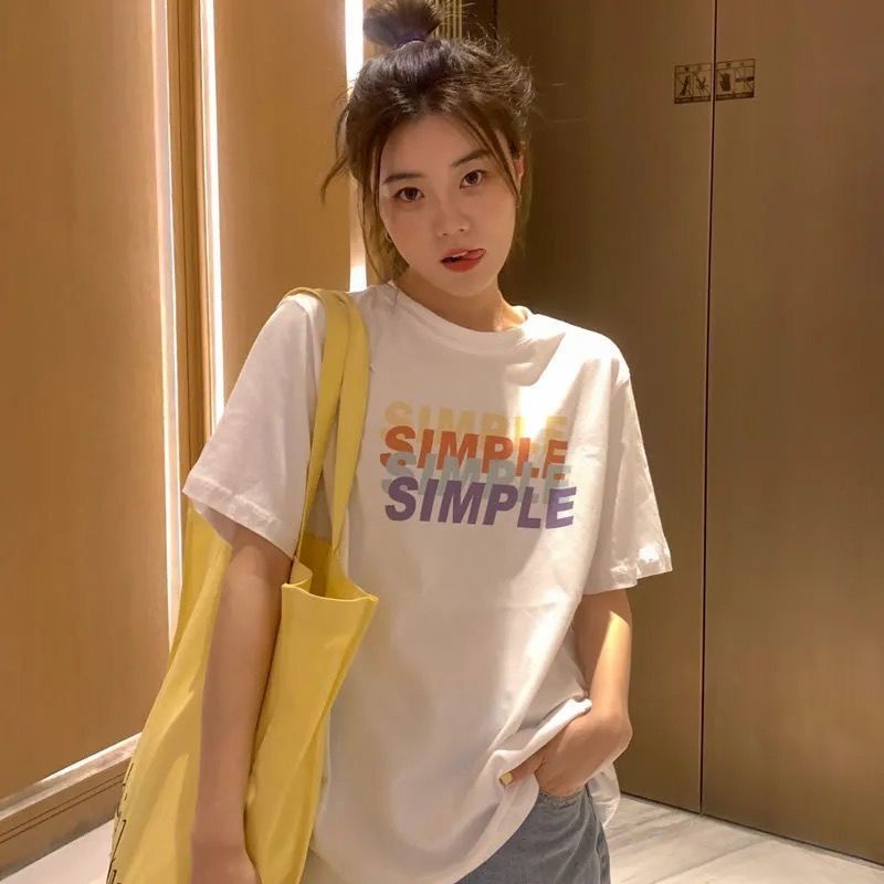 THISTLE - Oversize Tee Tshirt Model Longgar Untuk Wanita Motif Tulisan Simple Simple Simple