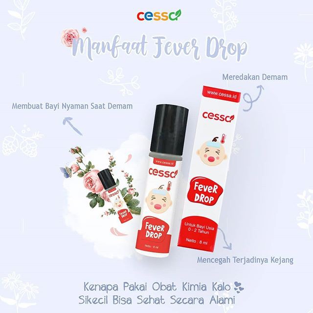 Cessa Fever Drop (0-2th) Essential Oil Penurun Demam Bayi Aromaterapi Alami Oles Baby