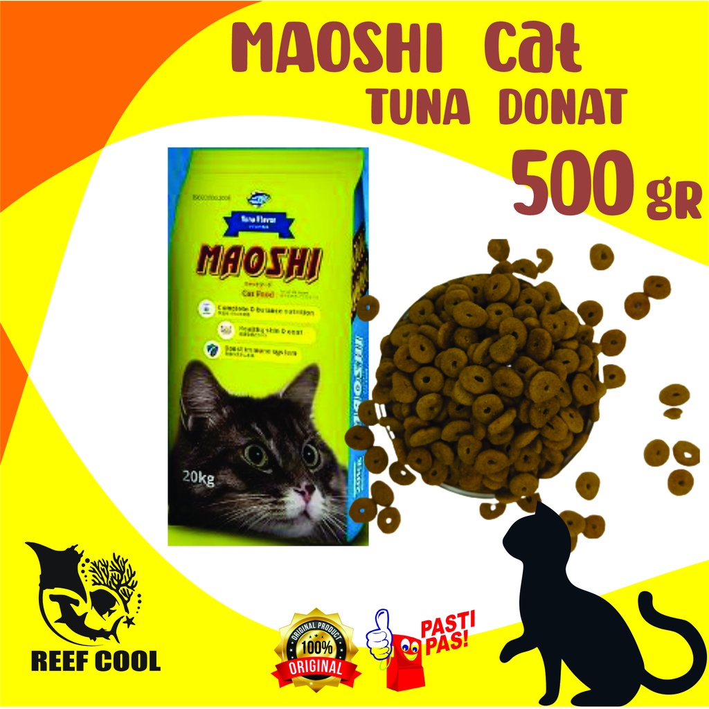 Maoshi Tuna Bentuk Donat Pakan Kucing - 1KG