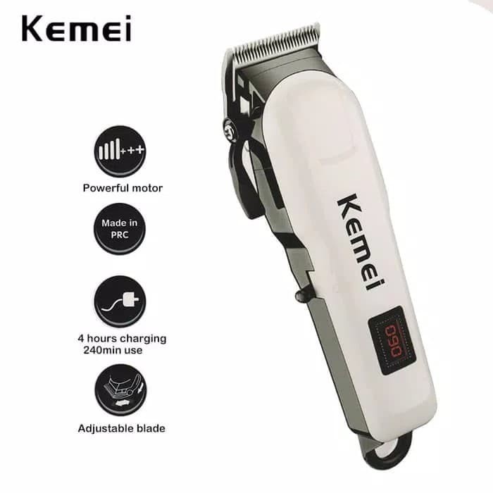 Hair Clipper Kemei KM-809A Alat Cukur Rambut Cas