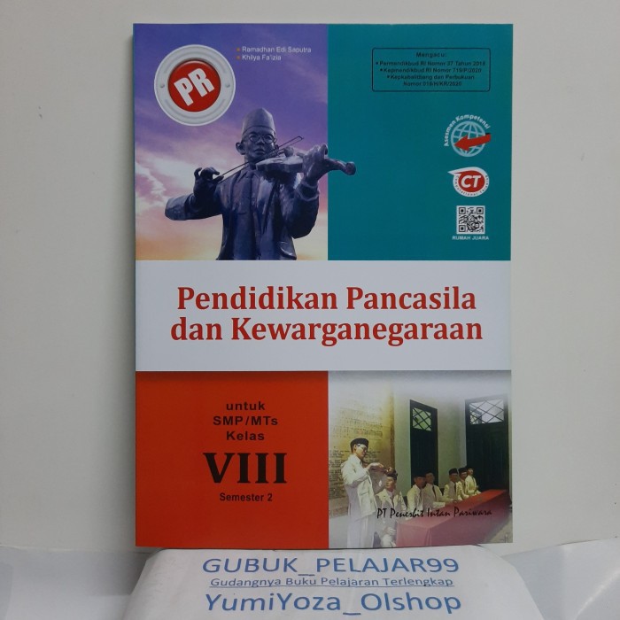 PR CT PPKN Kelas 8 SMP Semester 2 INTAN PARIWARA Edisi 2020/2021  Original Book