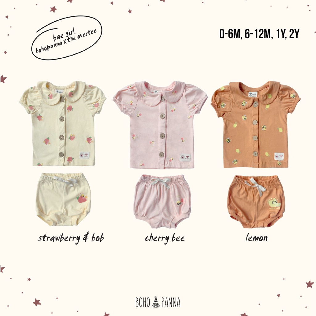 Baju Bayi Setelan Anak Perempuan Newborn 0 6 Bulan 1-2 Tahun Boho Bae Girl BOHOPANNA X THE OVERTEE