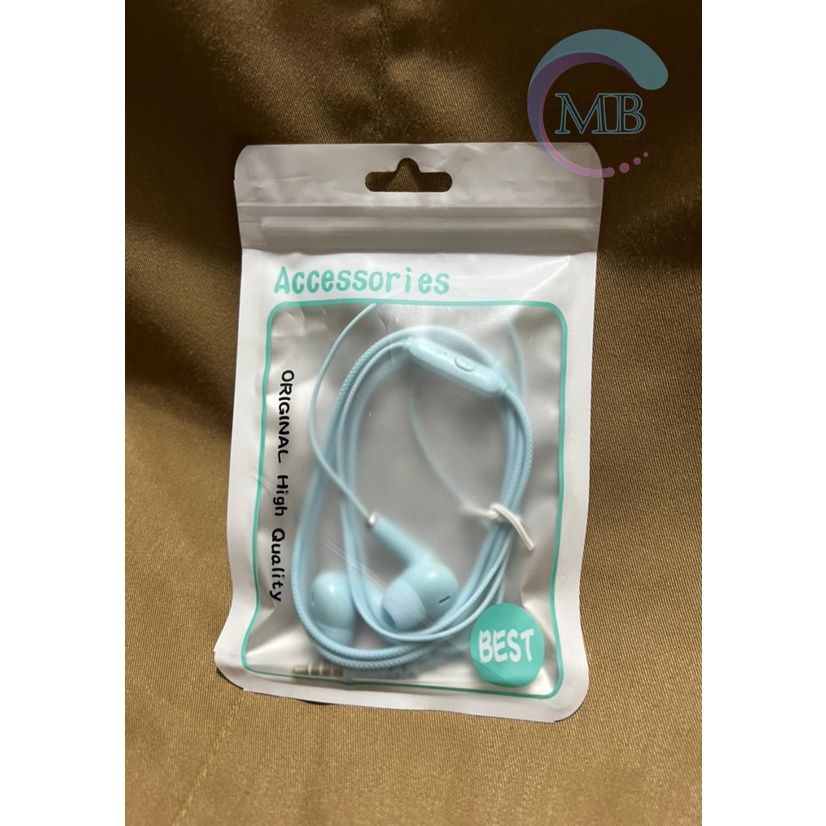 BM024 HEADSET HANDSFREE Hf earphone U28 MACARON MATE COLOR HIFI EXTRA BASS MB485