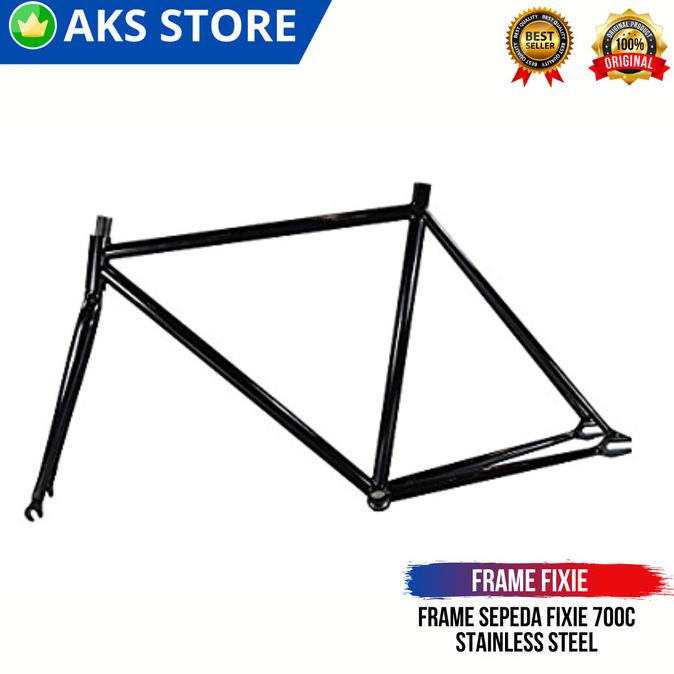 FRAME FORK SEPEDA FIXIE BALAP ROADBIKE 700C STAINLESS STEEL CLASSIC GER56464FER