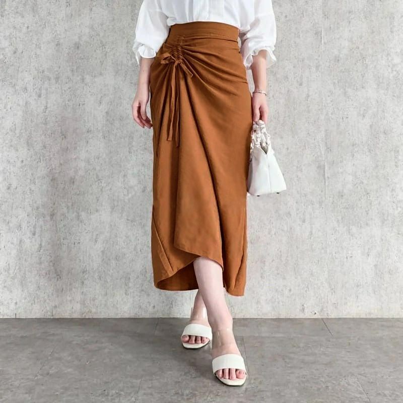 Moly Skirt - Rok Serut Crinkle - Rok Serut Samping - Rok Wanita Korea