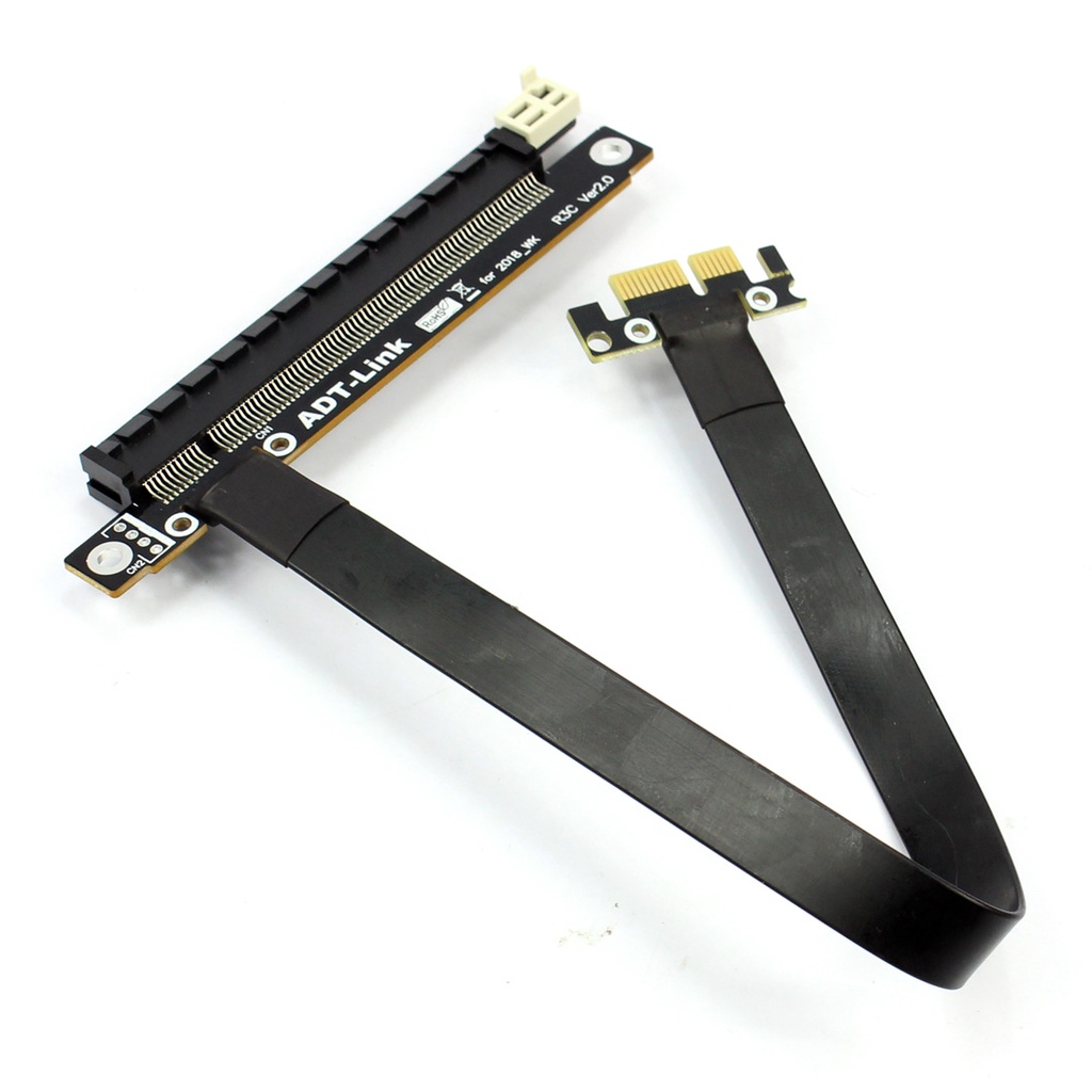 Adt-link Riser PCI-E 3.0 16x Ke x1 PCIe x16 x1 PCI Express Kartu Grafik Mining Dengan Kabel Power R13SC 25cm