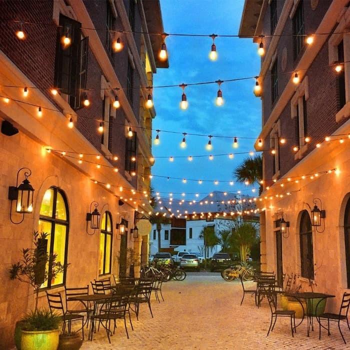 KABEL FITTING LAMPU CAFE GANTUNG E27 10 METER 10 FITTING 10 M OUTDOOR