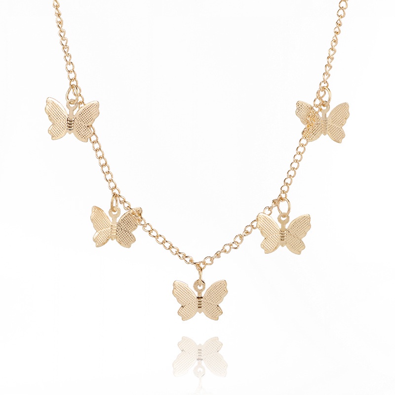 Gentle and light luxury niche butterfly star clavicle chain necklace 211014