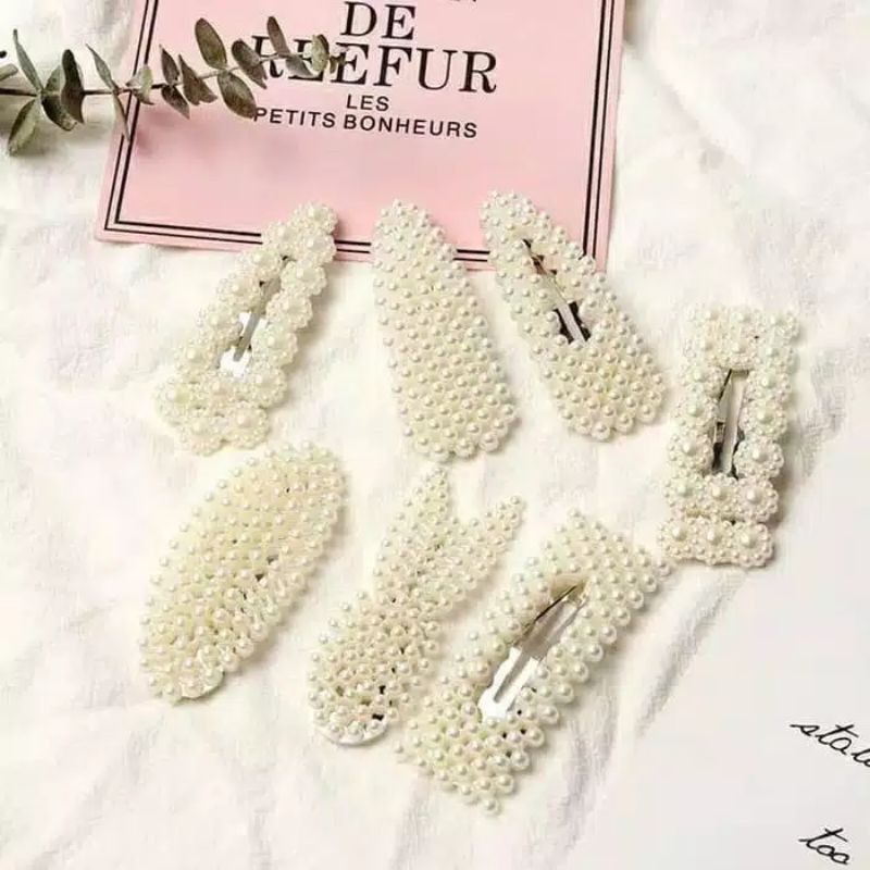 Jepit Rambut Mutiara Hairclip Mutiara Set Jepitan Wanita Gaya Korea Style Pearl Jepit Rambut Korea