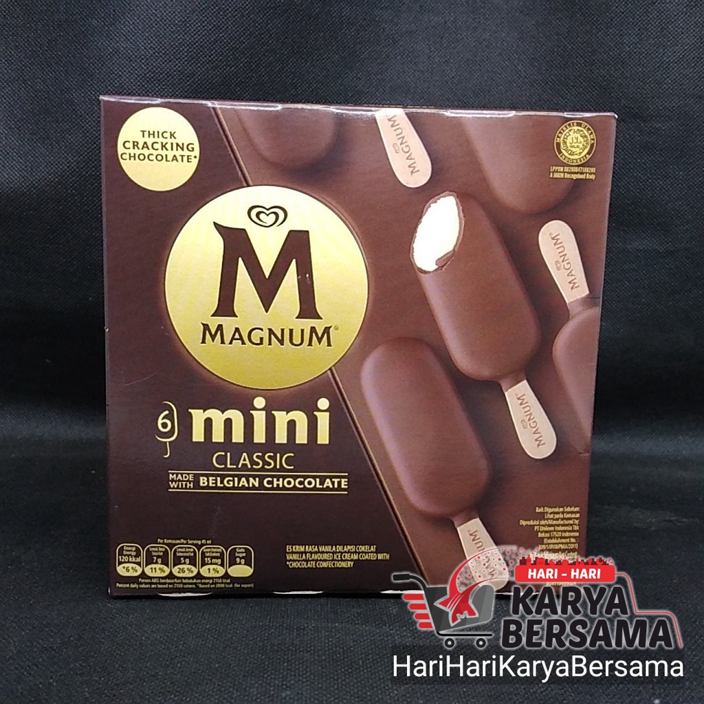 

WALL'S ICE CREAM MAGNUM MINI CLASSIC 6'S X 45ML