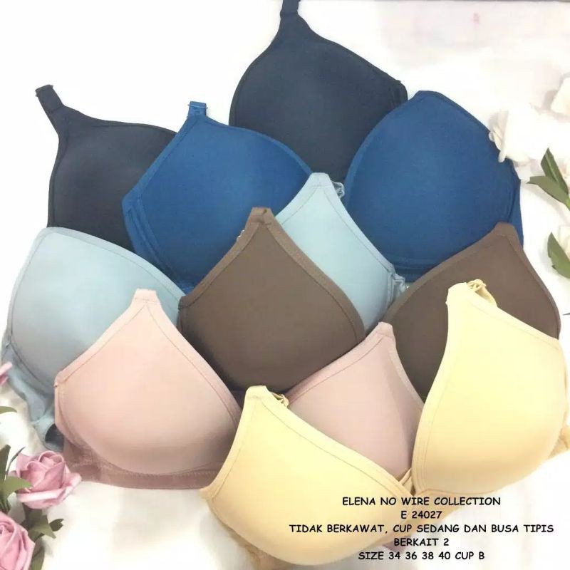 Bra Fashion Deep V - Busa Tipis &amp; Tanpa Kawat Cup B Elena 24027B / BH