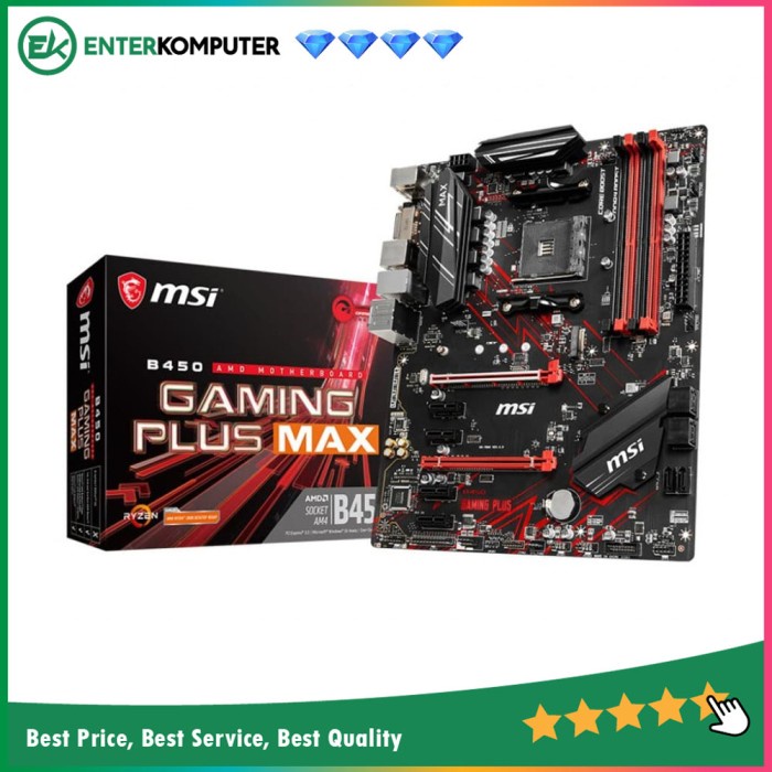 Motherboard MSI B450 Gaming Plus MAX AM4 B450 DDR4 USB3.2 SATA3