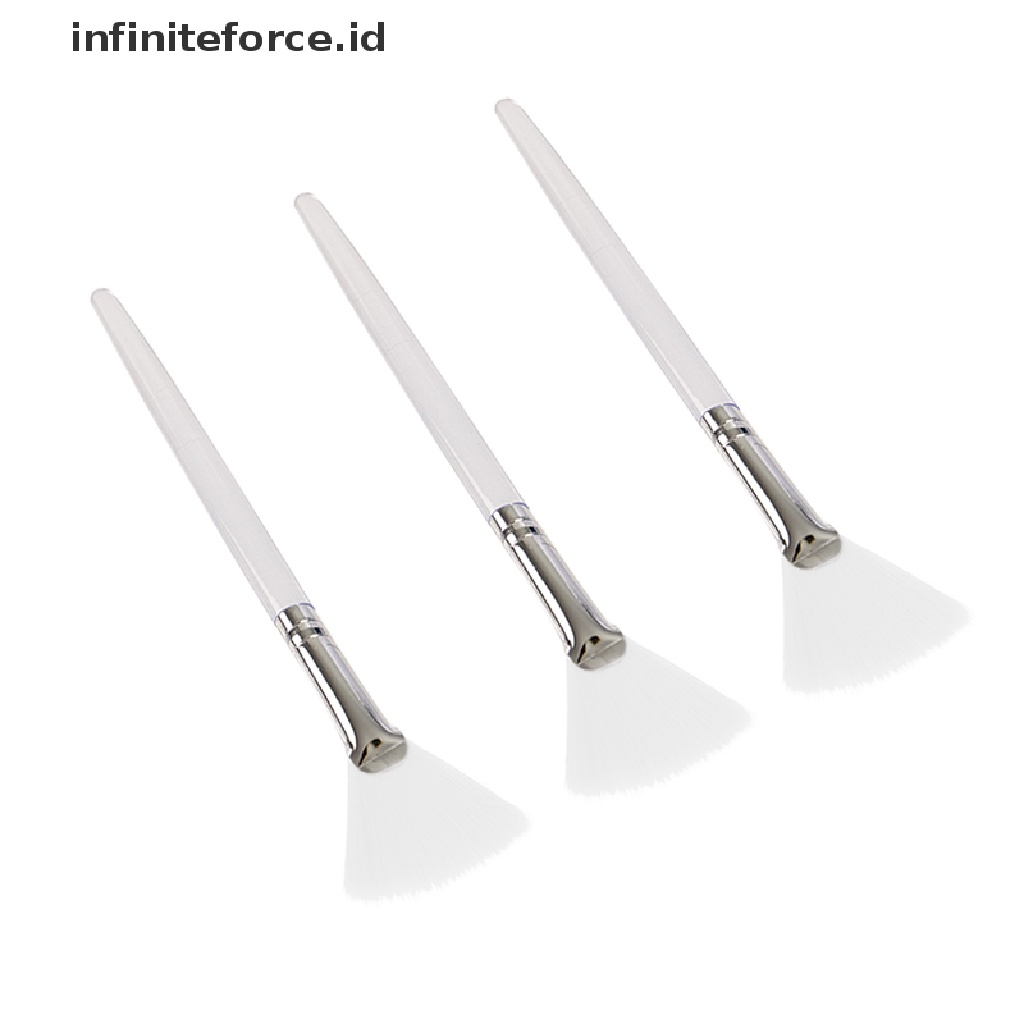 Infiniteforce.id 3pcs / Set Brush Makeup Bentuk Kipas Portable Praktis