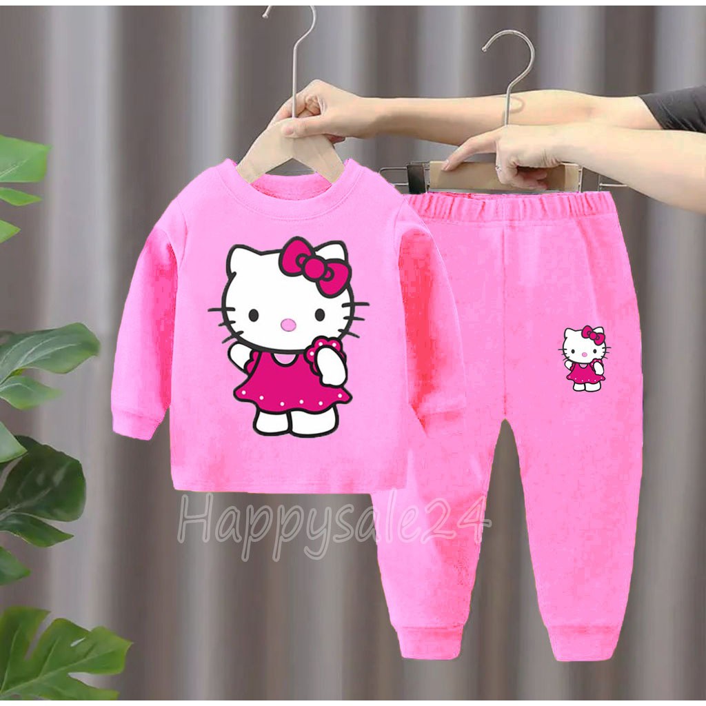 SETELAN SWEATER HELO KITTY 1-5 TAHUN SETELAN ANAK LAKI LAKI BAJU ANAK PEREMPUAN BAJU ANAK TERBARU