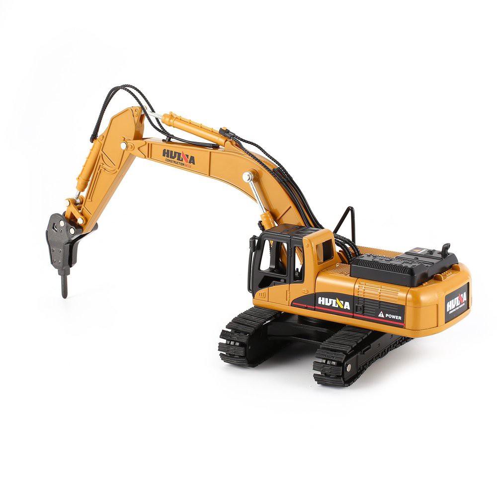 Huina 1711 Drill Excavator Diecast Scale 1:50 Die-cast Metal Koleksi Alat Berat