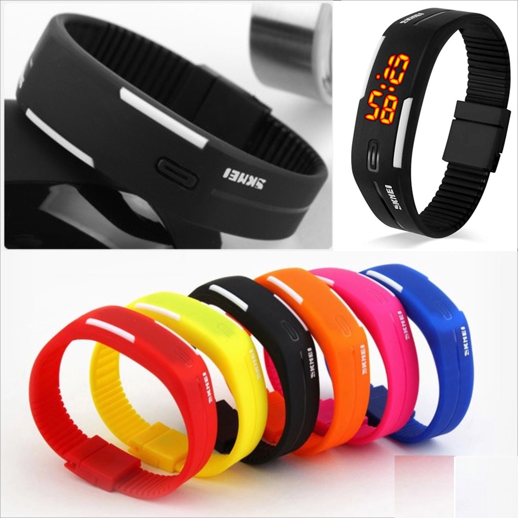 Jam Gelang Olahraga LED digital Waterproof Sport Watch Japenese Movement