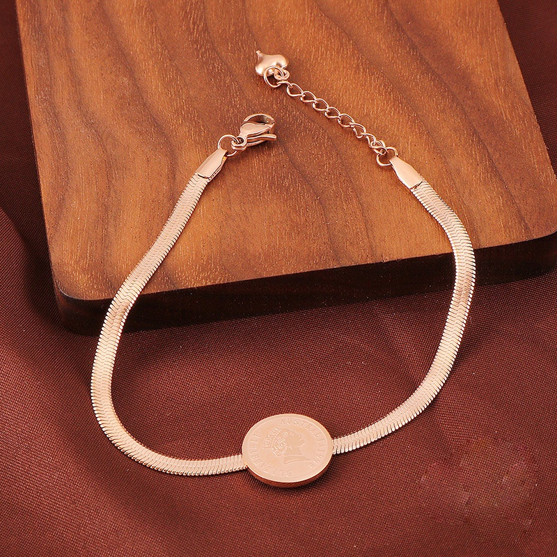 [571] Gelang gepeng titanium anti karat korea style model terbaru - ercassia