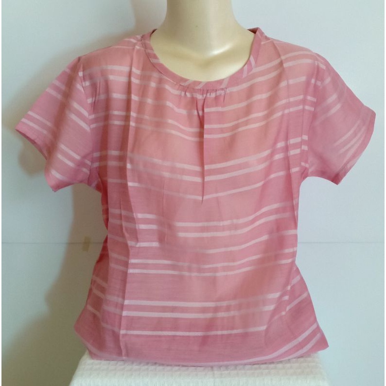 BLOUSE LONGGAR WANITA  LENGAN PENDEK (LOOSE BLOUSE)